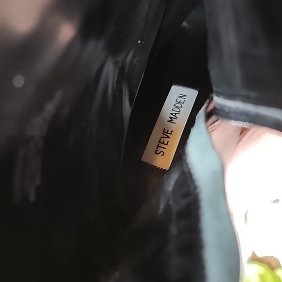 Vintage Steve Madden Josie Leather Boots Y2K 90S Ankle Booties Black Heeled - Picture 9 of 15